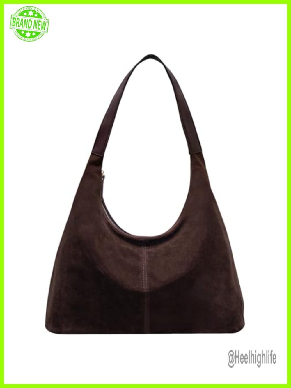 Suede Hobo Shoulder Bag Slouchy Tote Handbag for Women Everyday Work
